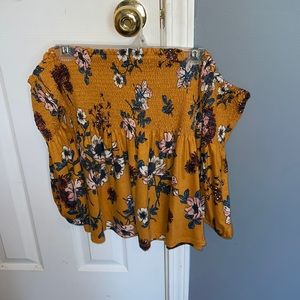 Yellow off the shoulder top
